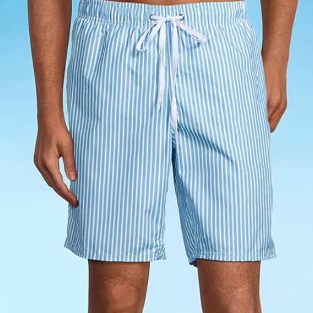 Outdoor Oasis Mens Striped Swim Trunks Sz 2XLT.